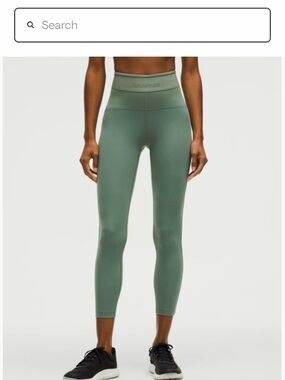 Lemon High-Rise 7/8 Leggings in Sage Green